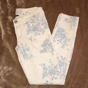 Floral skinny jeans